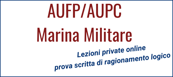 immagine lezioni private online prova scritta di ragionamento logico - concorso aufp-aupc marina mlitare