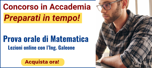 Prova orale di Matematica Concorso Accademia - lezioni private online - Banner